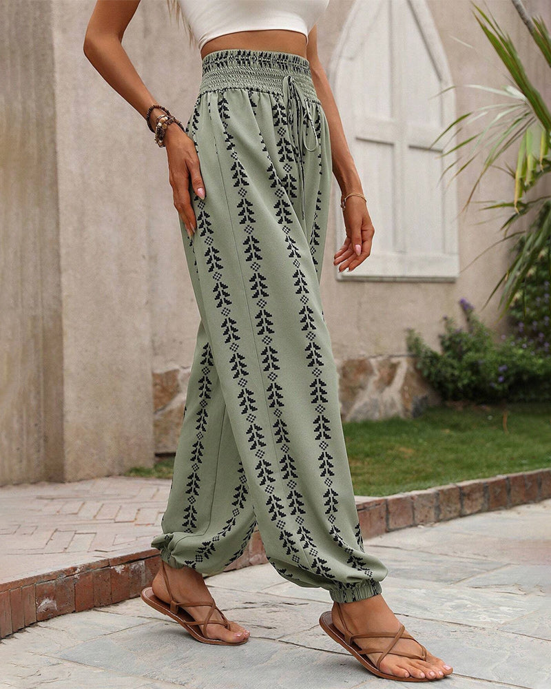 Bloomers Décontractés À Imprimé Géométrique