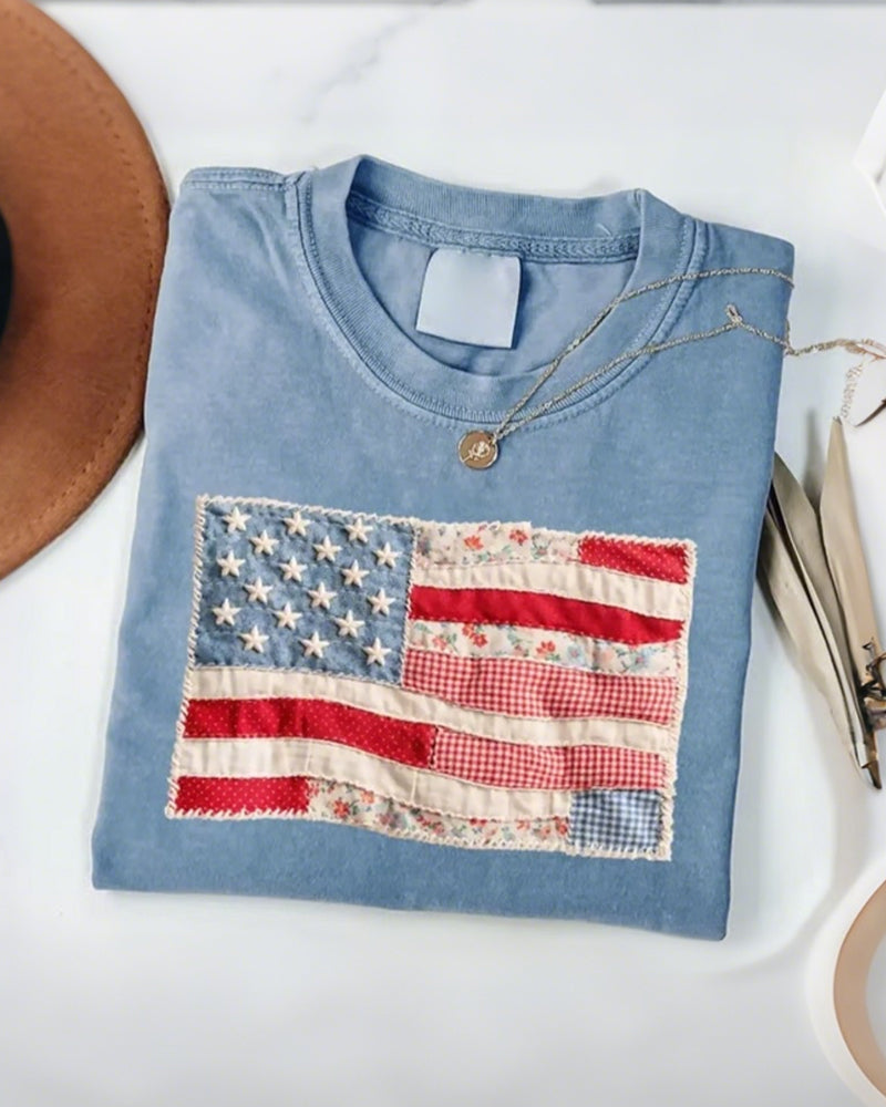 T-Shirt Quatre Juillet Drapeau Américain
