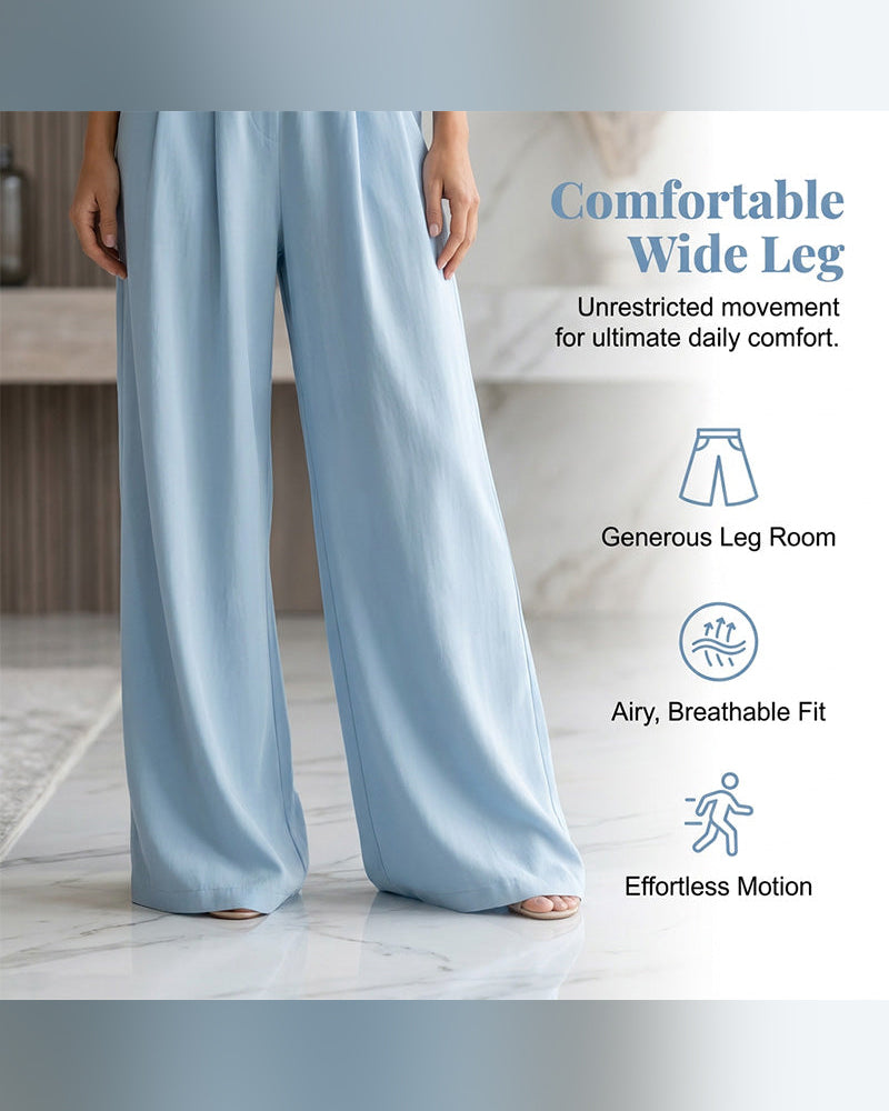Jumpsuit Col V Croisé Cintré Jambe Large