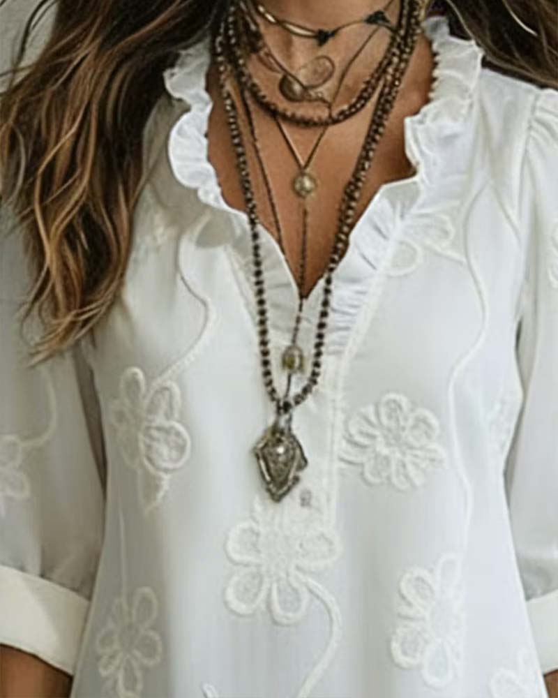 Robe Col V Coupe A Midi