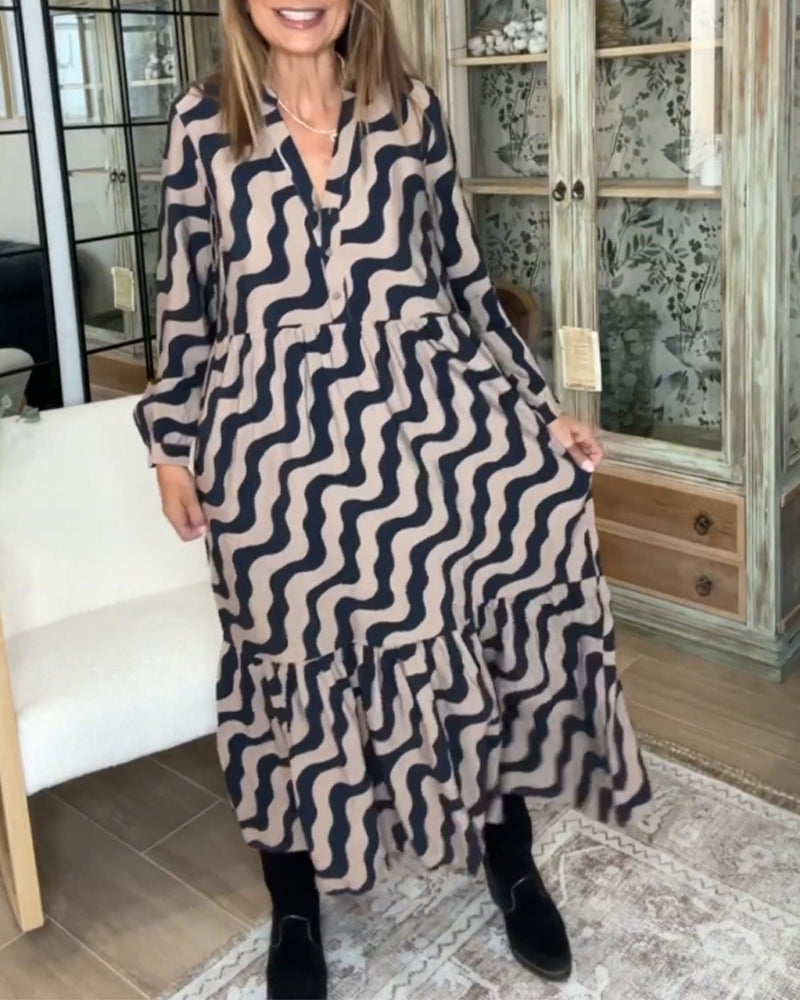 Robe longue et ample imprimée