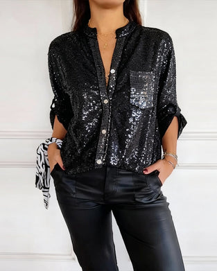 Chemise Stylée Unie Avec Poche