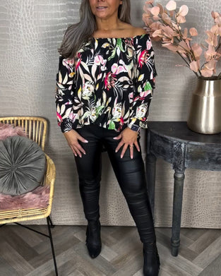 Blouse avec imprimé et une épaule