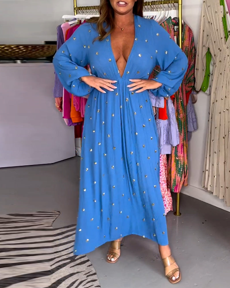 Robe sexy à col V profond