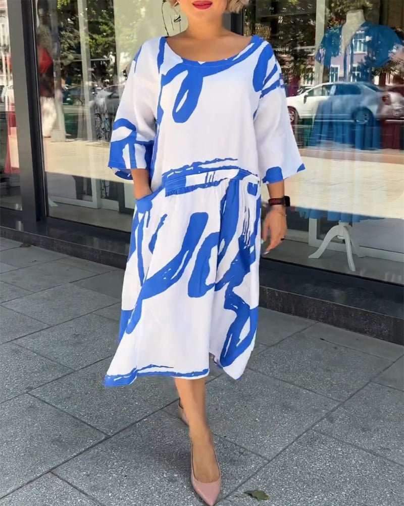 Robe de poche à imprimé mode