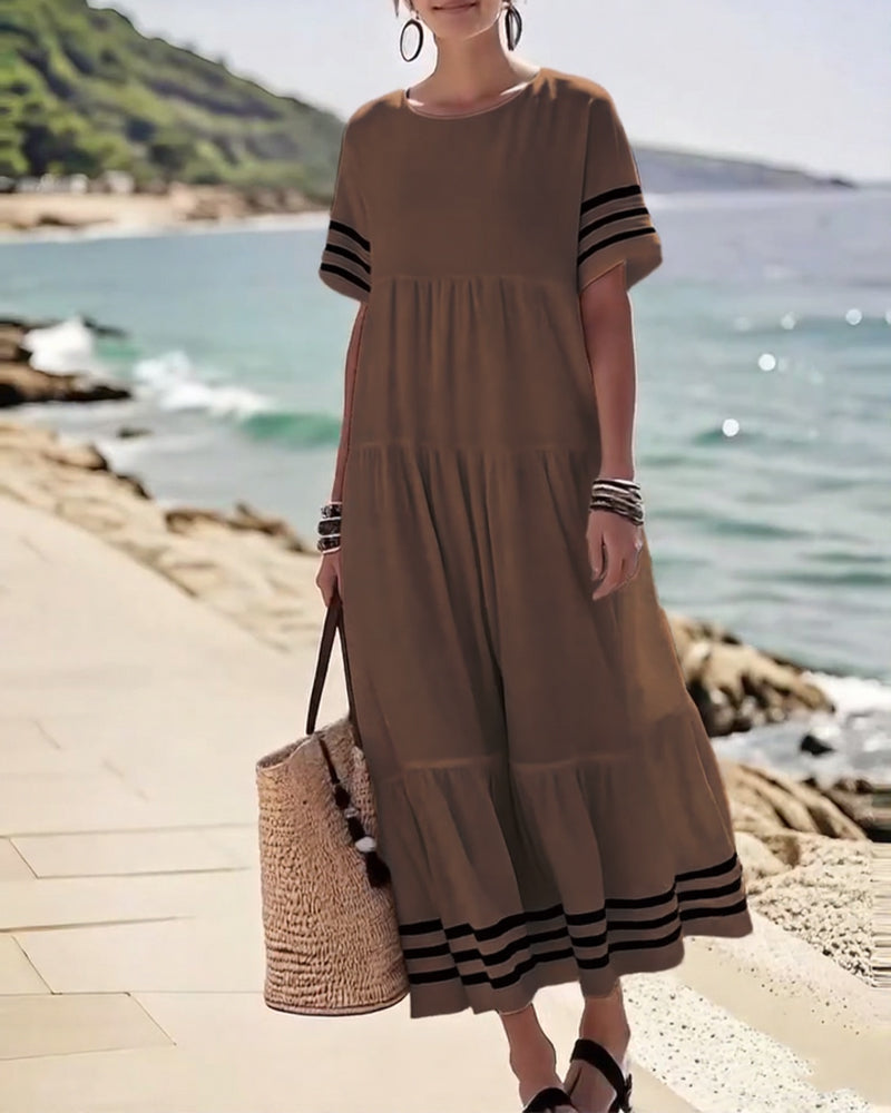 Robe Tendance Vacances Manches Courtes