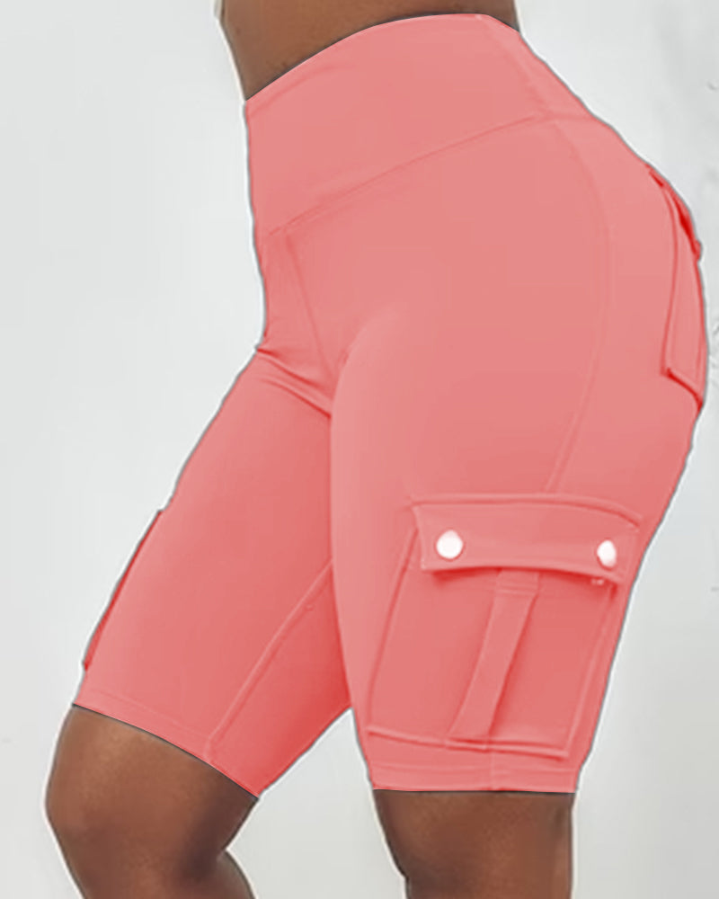 Short taille haute avec poches