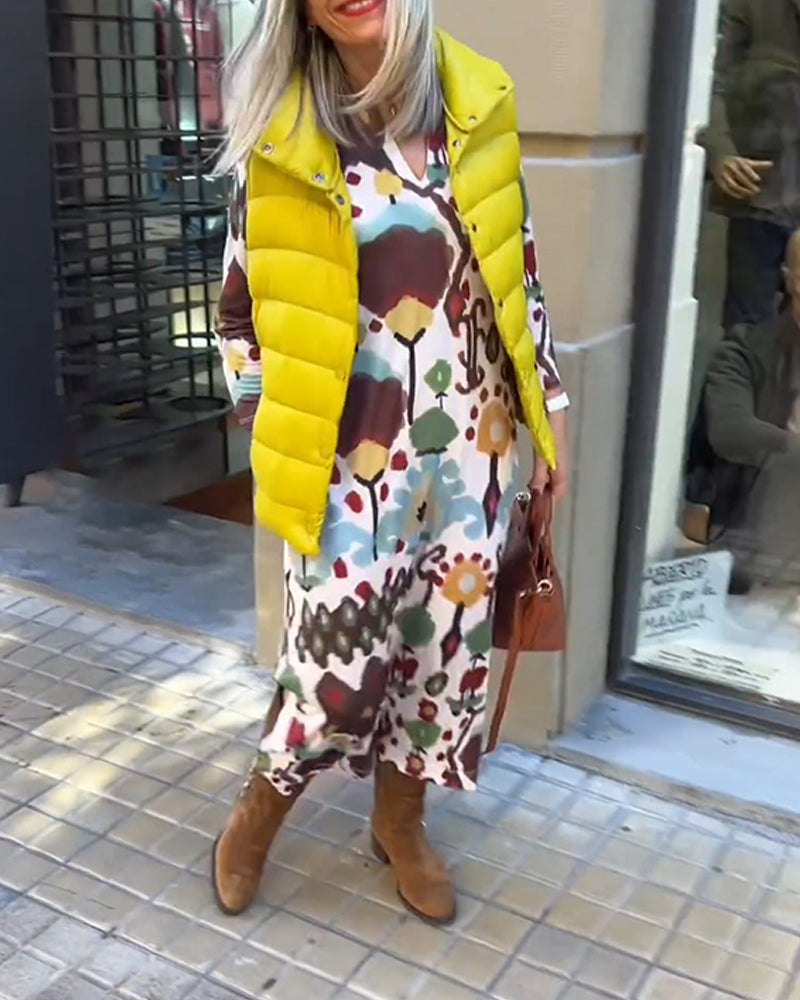 Robe à manches longues élégantes haut de gamme