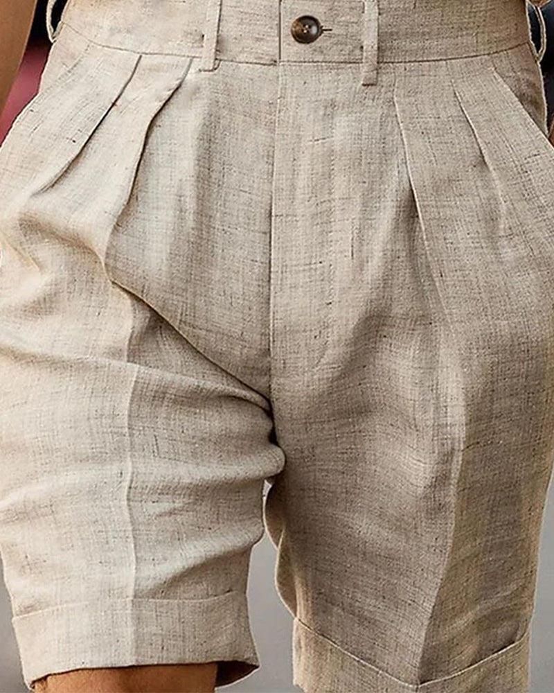 Short ample de couleur unie