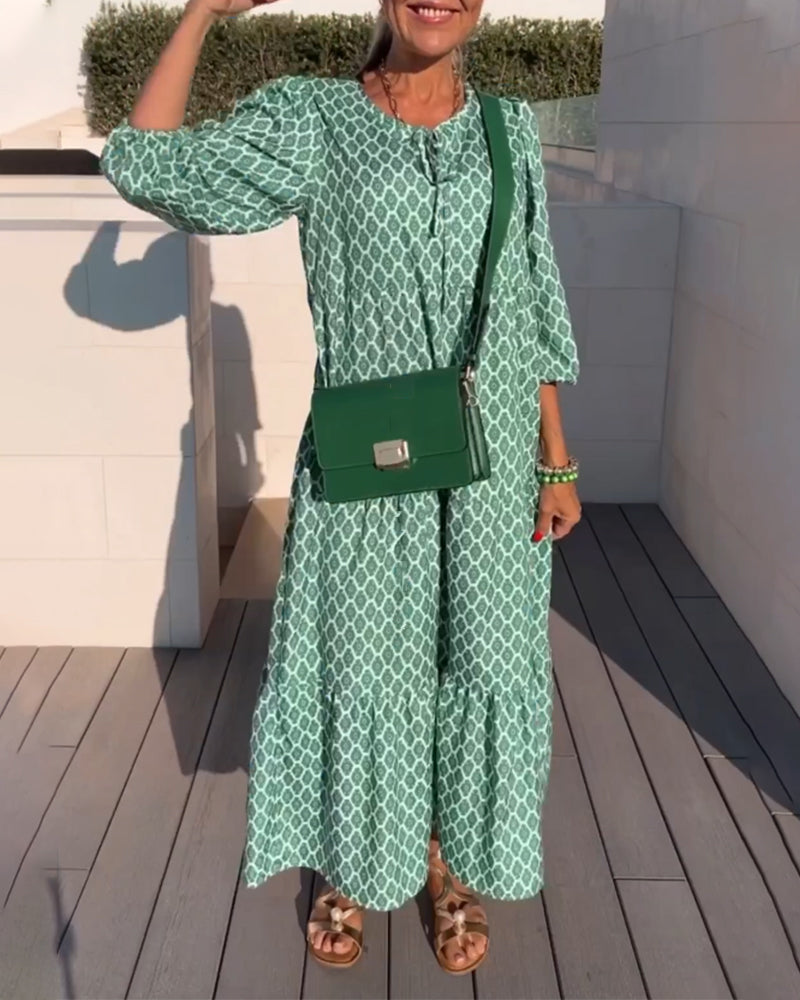 Robe imprimée mode col rond