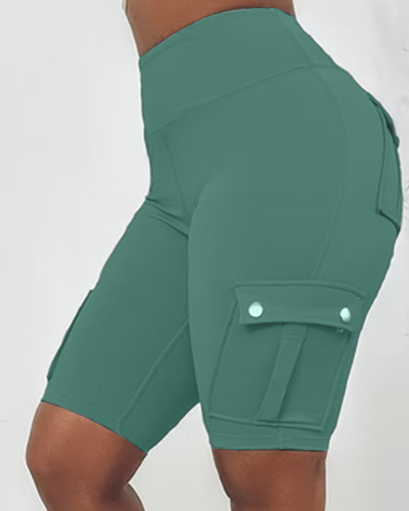 Short taille haute avec poches