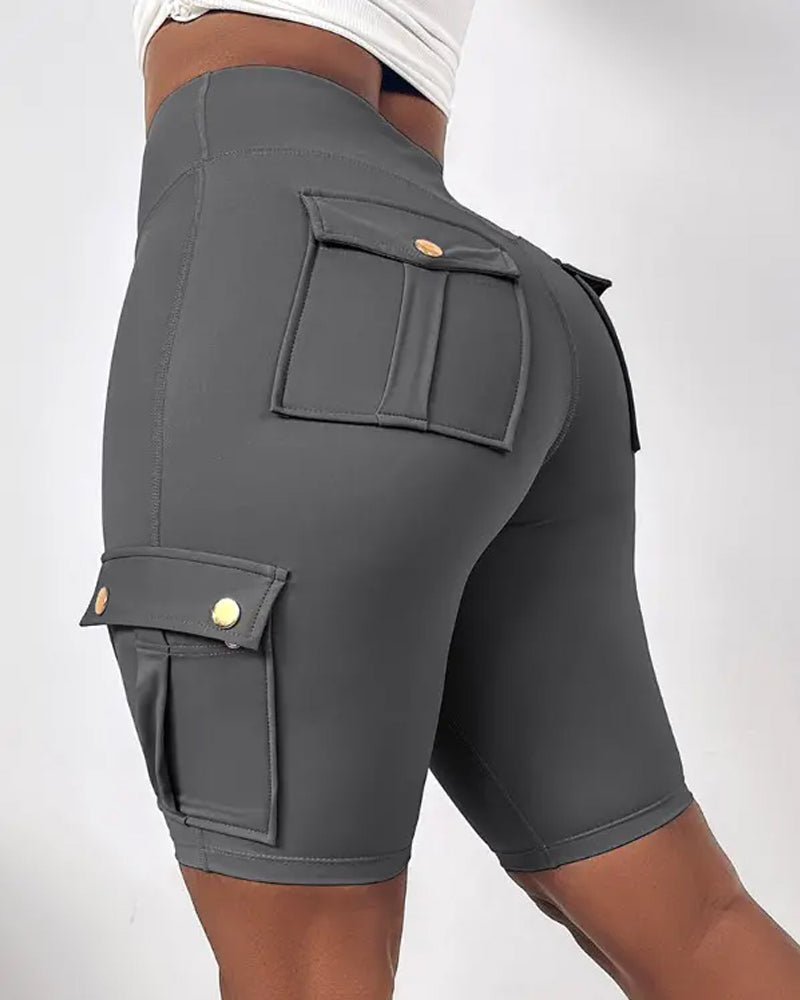 Short taille haute avec poches