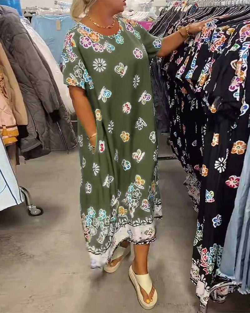 Robe Imprimée Ample Oversize
