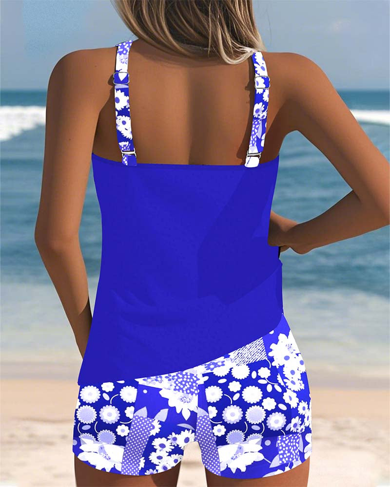 Maillot de Bain Débardeur Imprimé Boxer