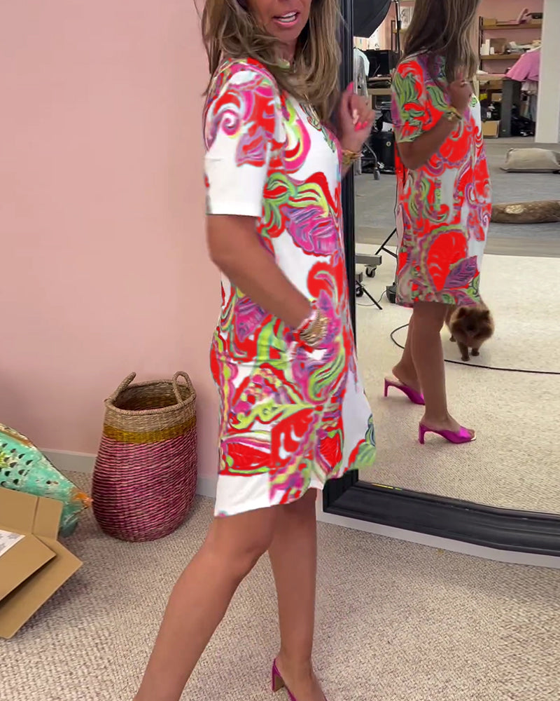 Robe imprimée coupe slim