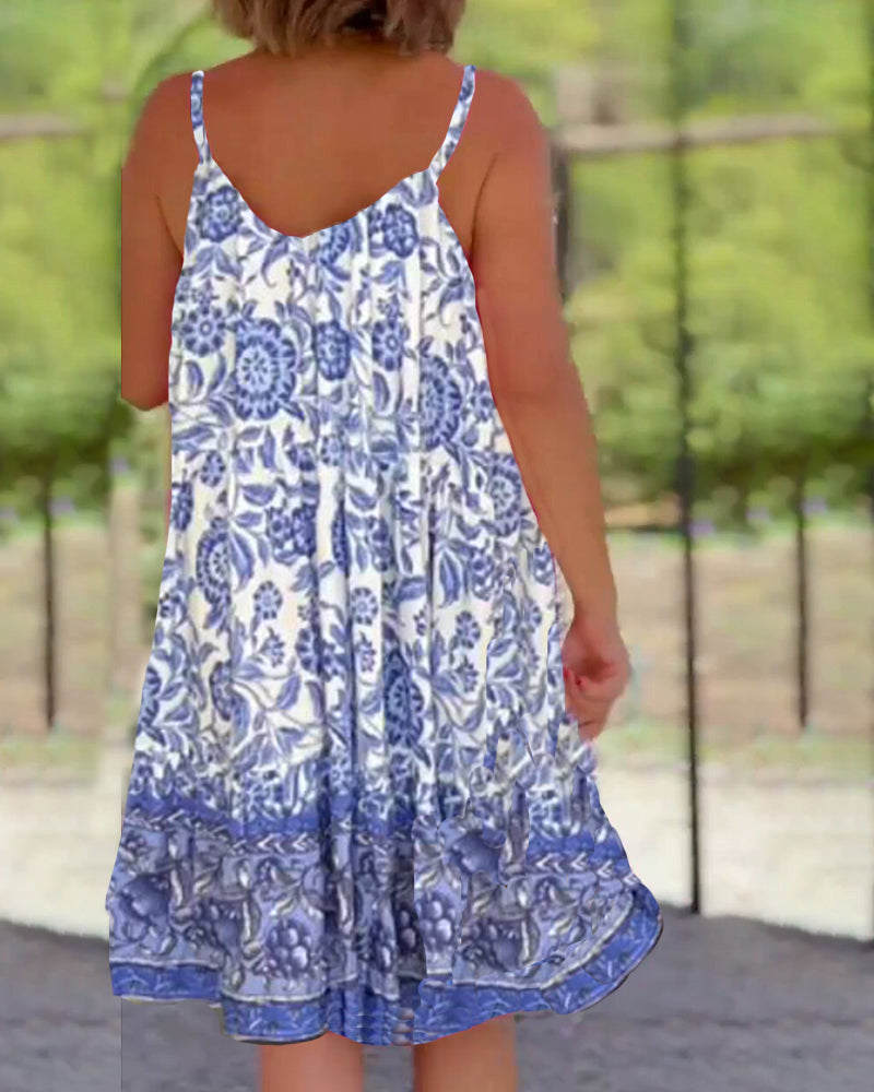 Belle robe caraco imprimée