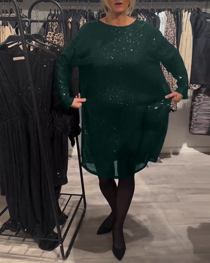 Robe Élégante Dos Nu À Bretelles Et Paillettes