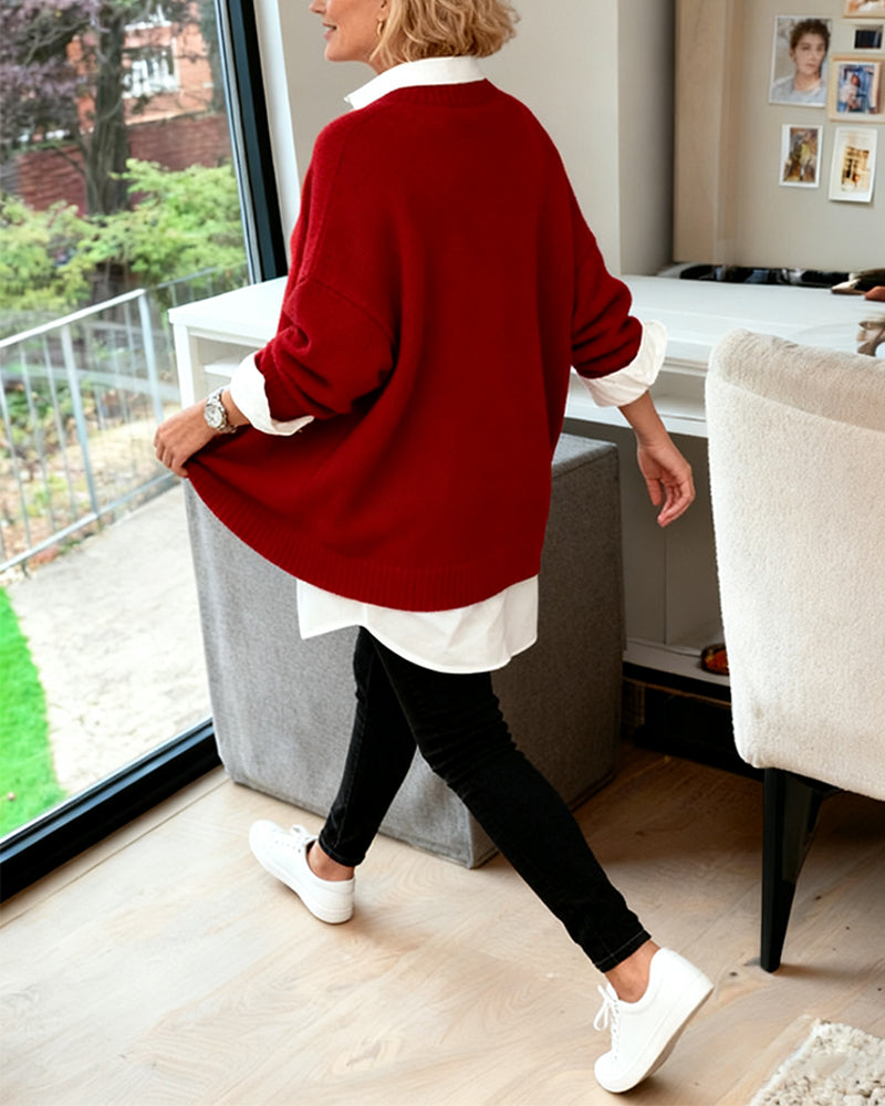 Pull Ample À Manches Longues Tendance