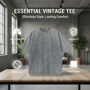 T-Shirt Hommes Vintage Loose