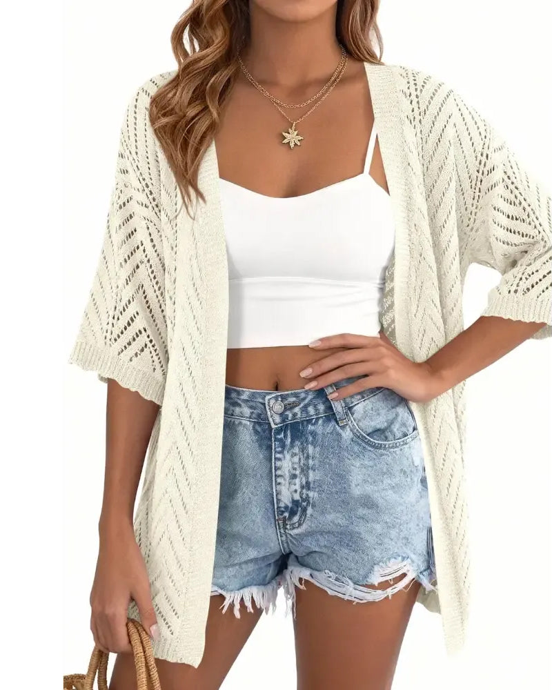 Cardigan Découpé Lâche Ouvert