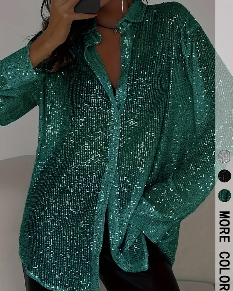 Chemise Revers Manche Longue Tendance