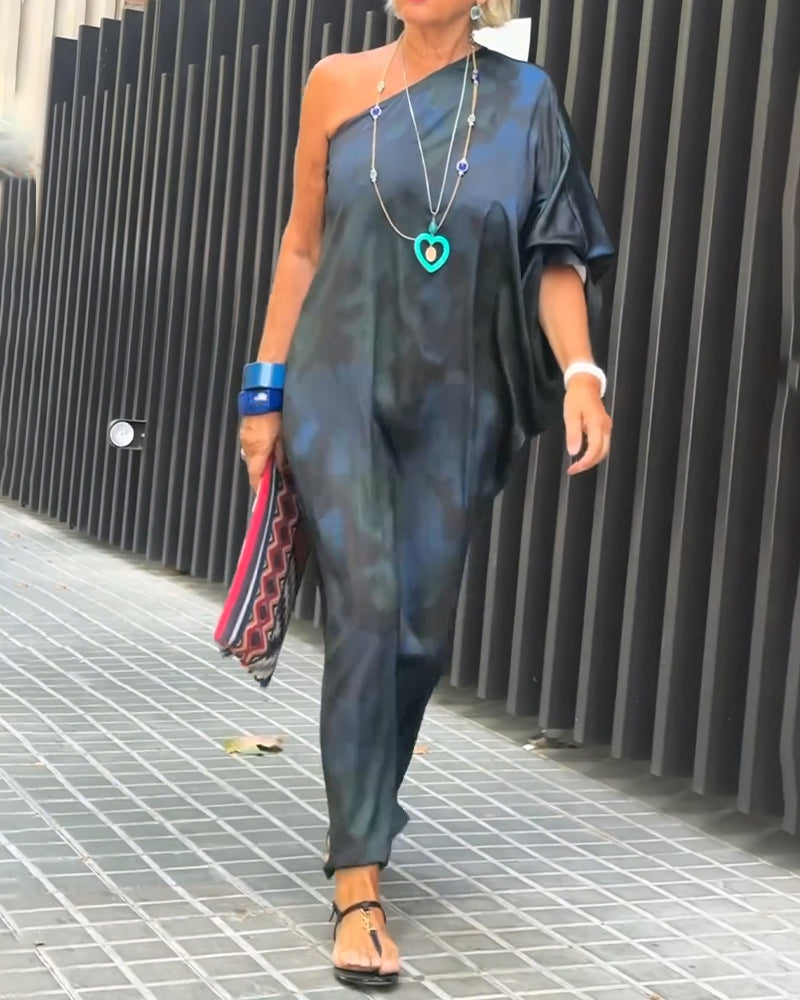 Robe Une Épaule Uni