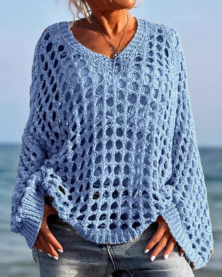 Pullover Manche Longue Évidé