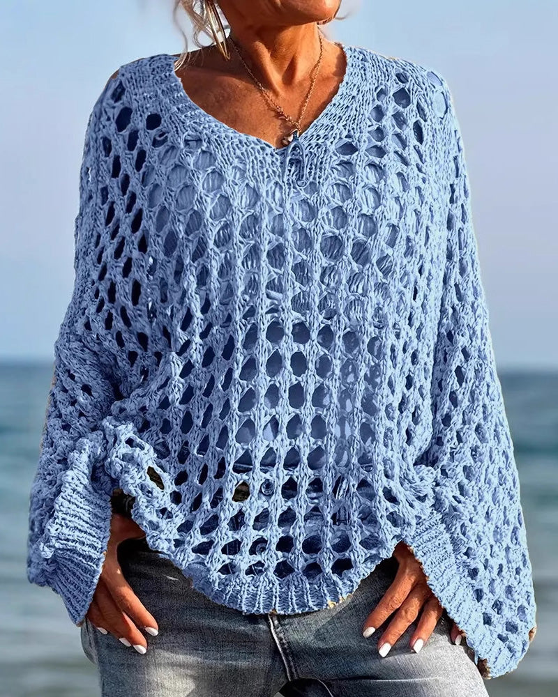 Pullover Manche Longue Évidé