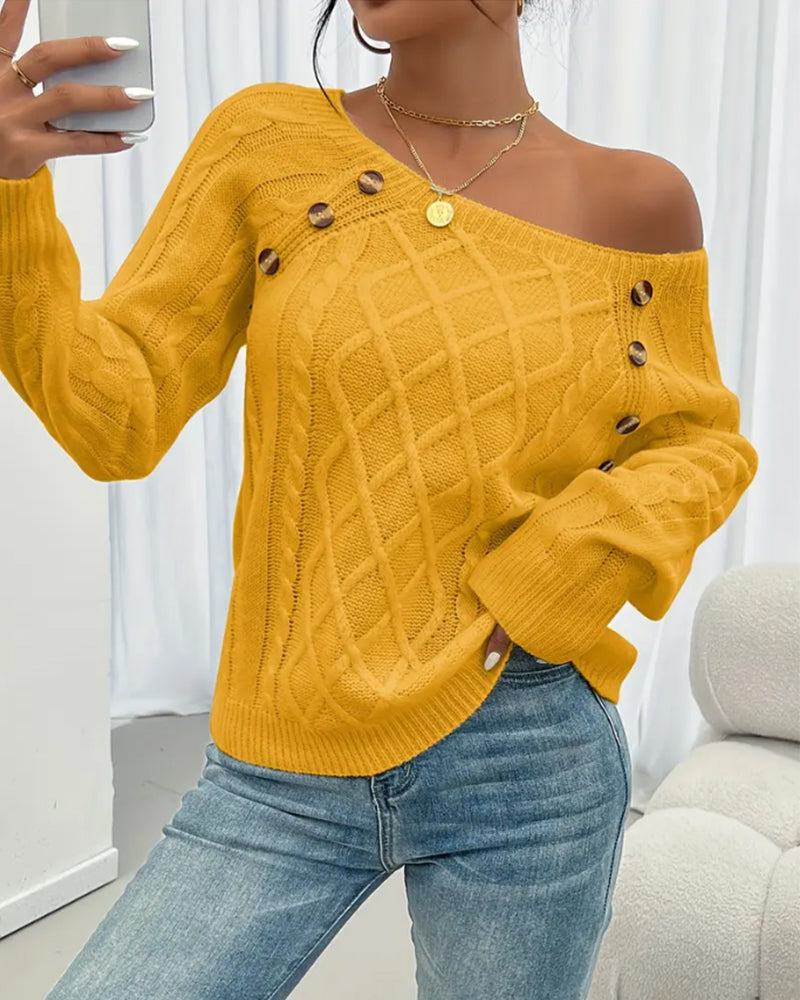 Pull Uni Manches Raglan Boucle Point De Câble