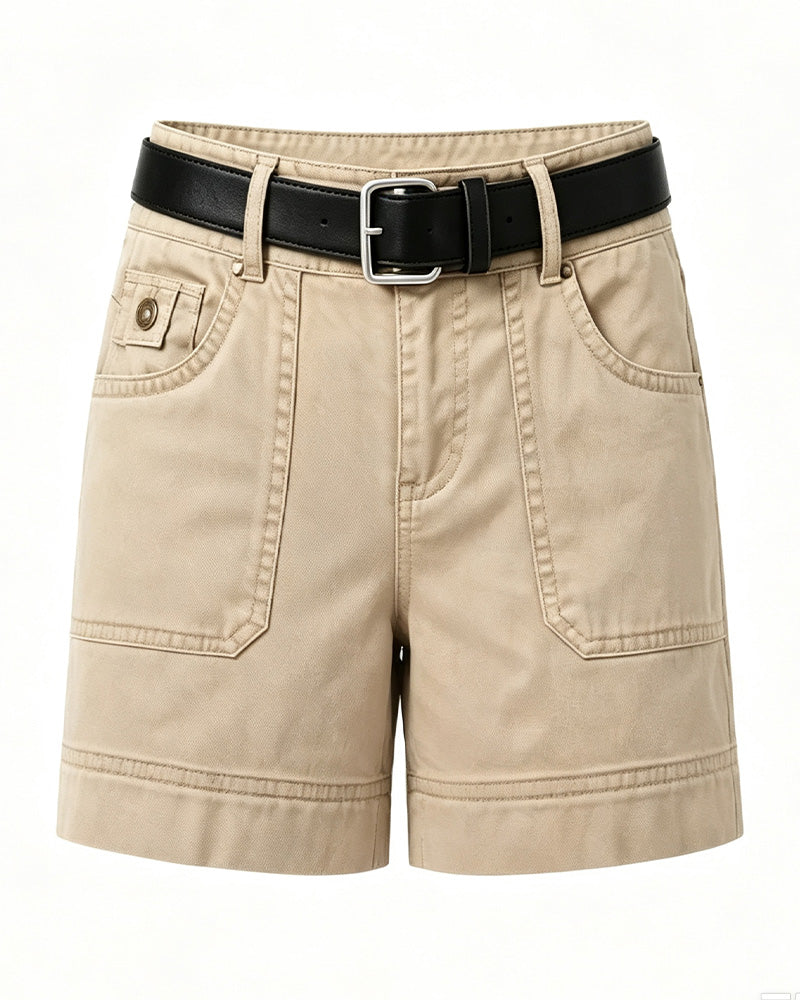 Shorts Taille Mi‑Haute Uni