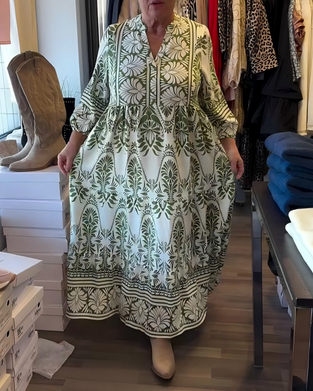 Robe À Imprimé Floral Avec Col En V