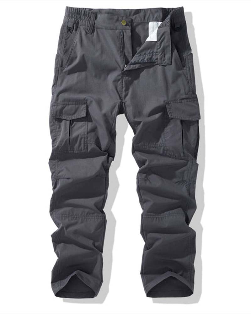 Pantalon Taille Élastique Double Poche Cargo