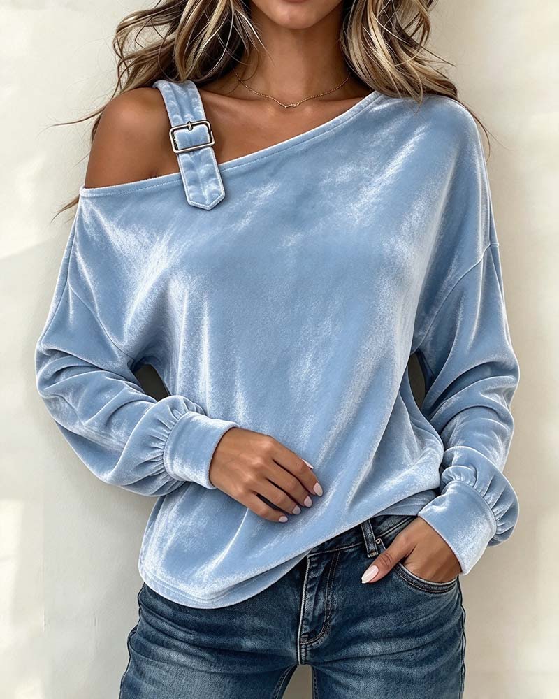 Blouse Bretelles Croisées Épaules Plissé Épaules Dénudées