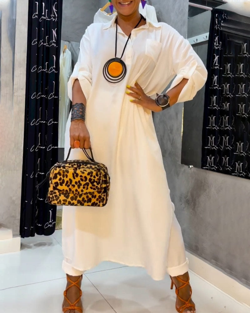 Robe de couleur unie et poche