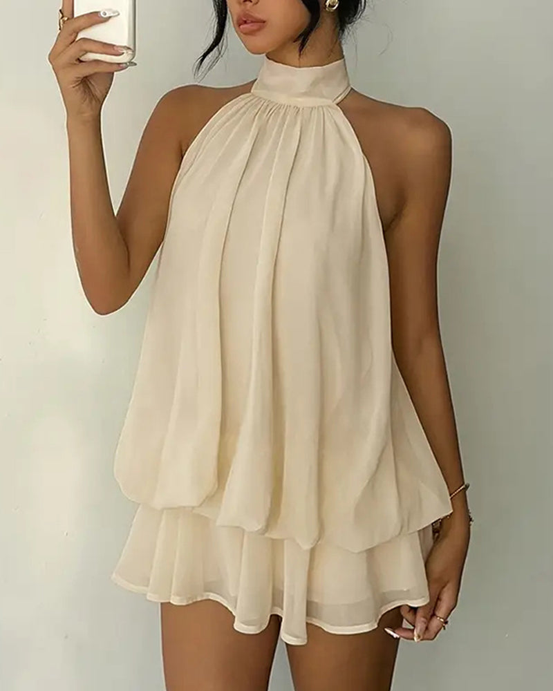 Robe Halier Chiffon Mini