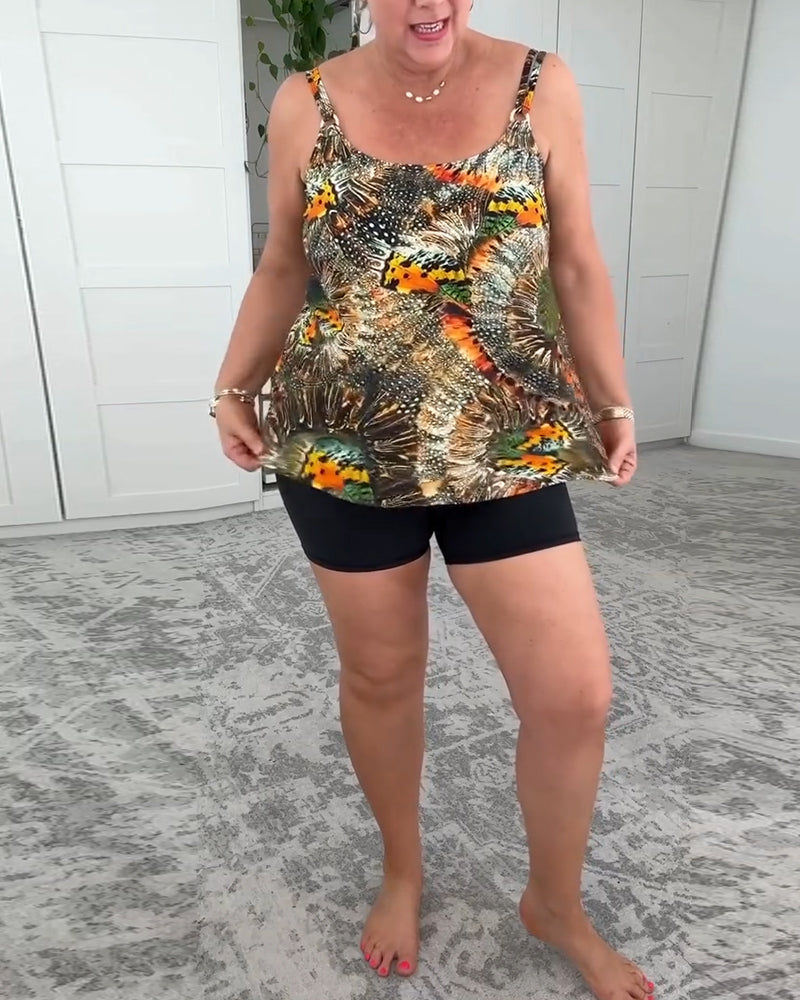 Maillot De Bain Deux-Pièces Imprimé Boxer