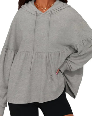 Sweatshirt Capuche Cordon Lâche