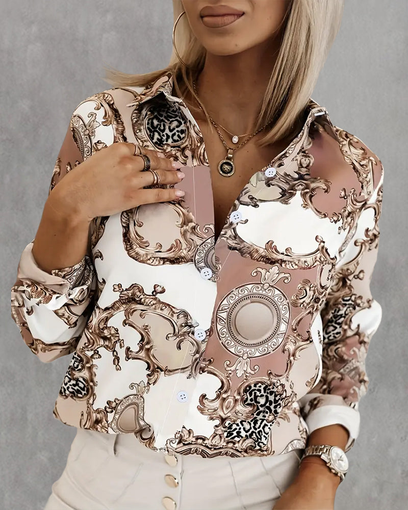 Blouse Avec Old Money Style Et Design Bouton-Avant
