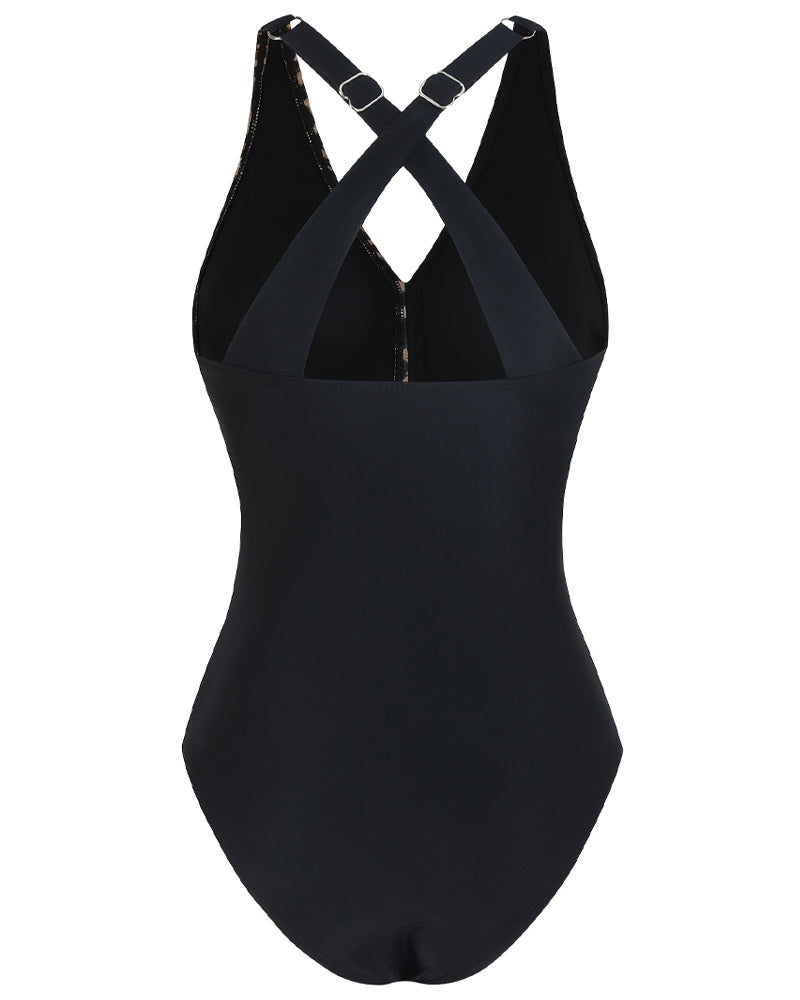 Maillot De Bain Une Pièce Vacances Imprimé Léopard