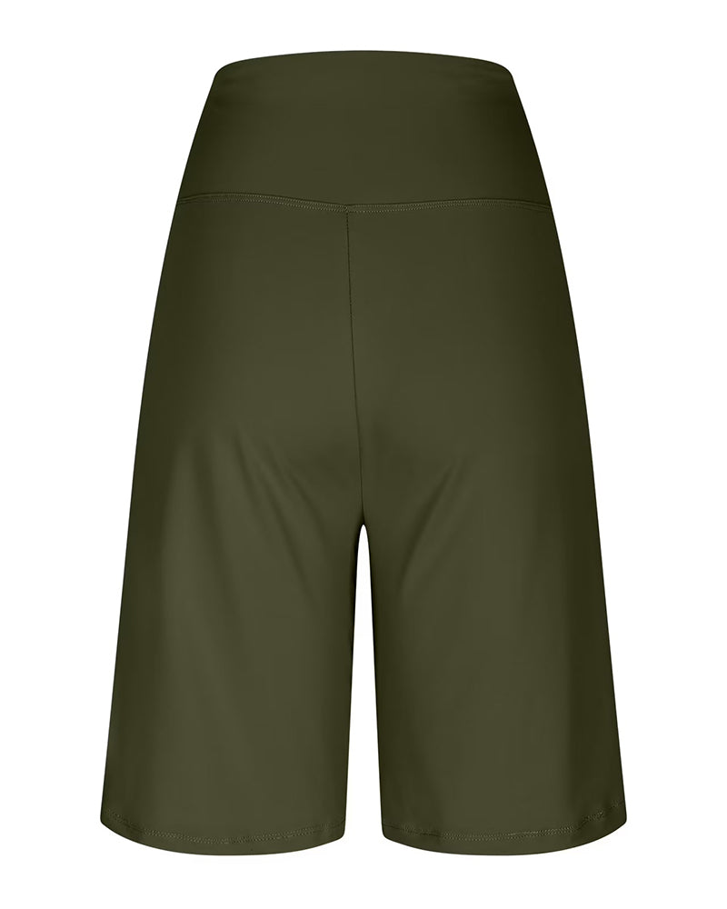 Pantalon À Taille Basse Unie Sport Décontracté