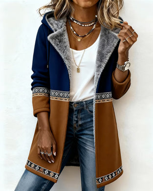 Manteau À Capuche Tendance À Manches Longues