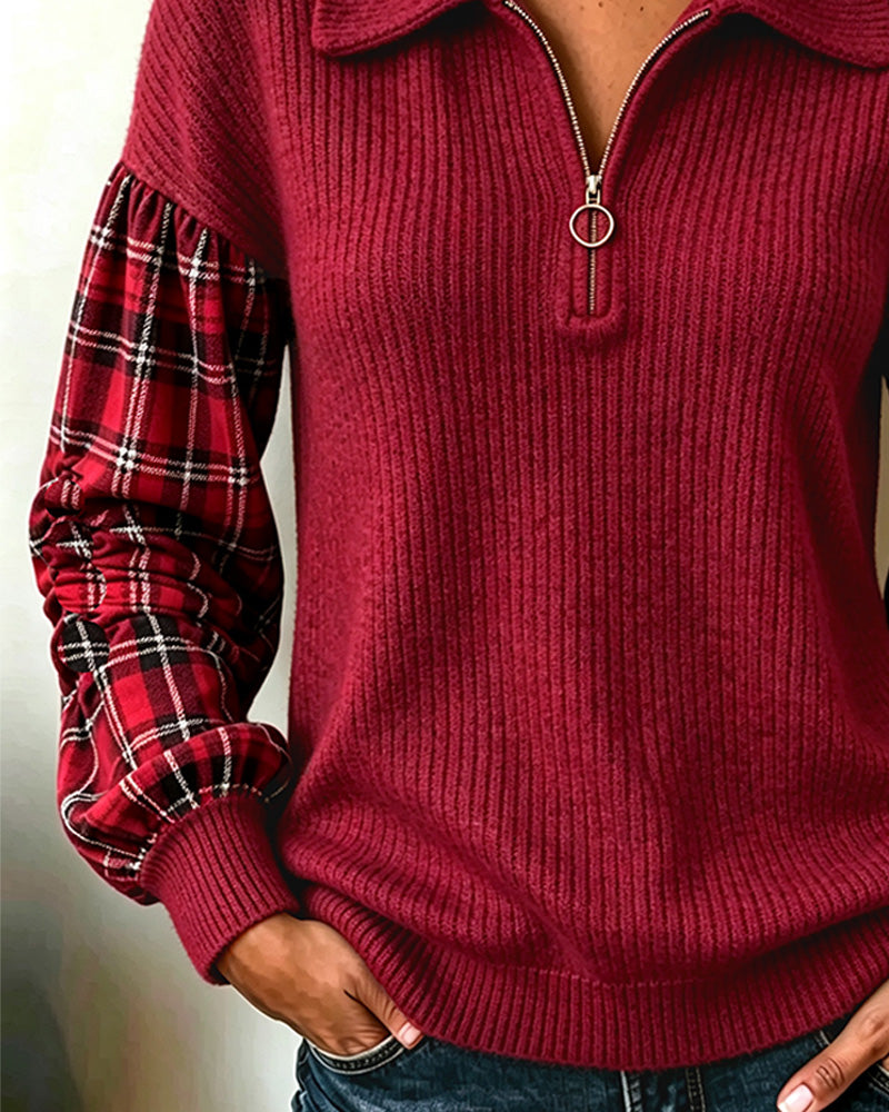 Pull Manches Longues Col Revers