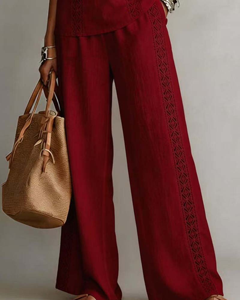 Ensemble Deux Pièces Évidé Halter
