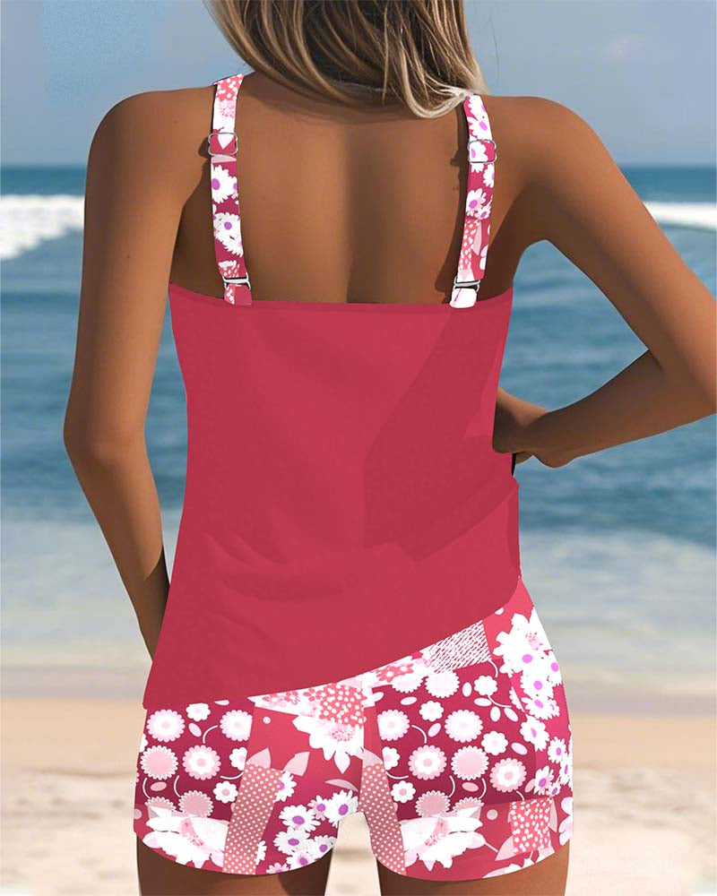 Maillot de Bain Débardeur Imprimé Boxer