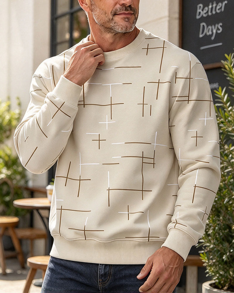 Sweat Homme Décontracté Ligne
