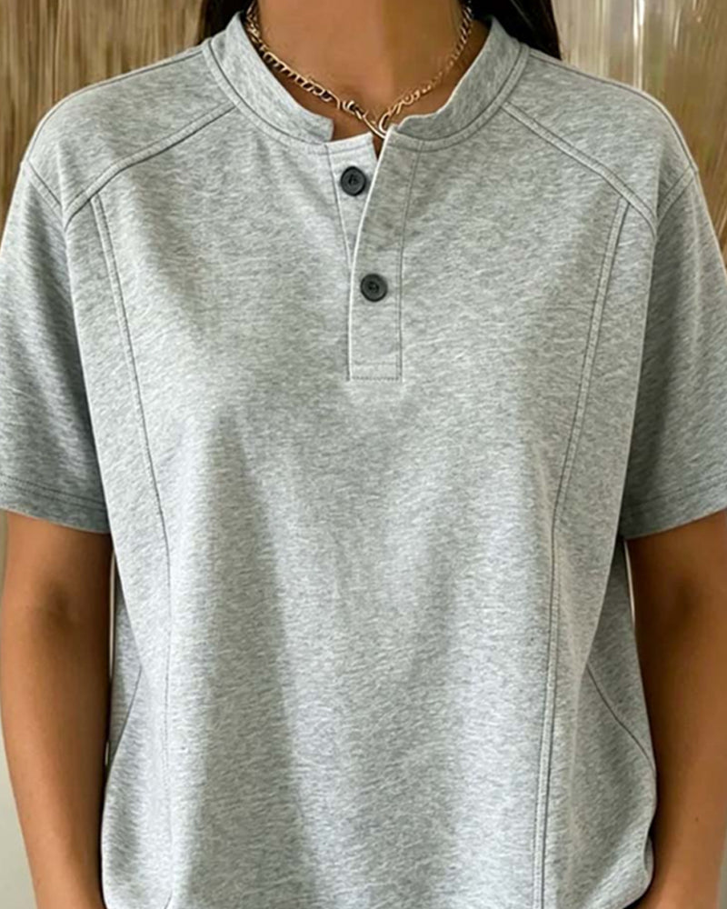 T-Shirt Décontracté Uni