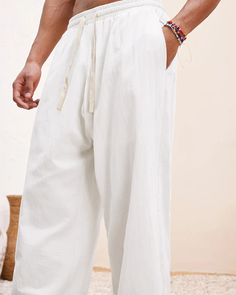 Pantalon Homme Décontracté Jambe Droite