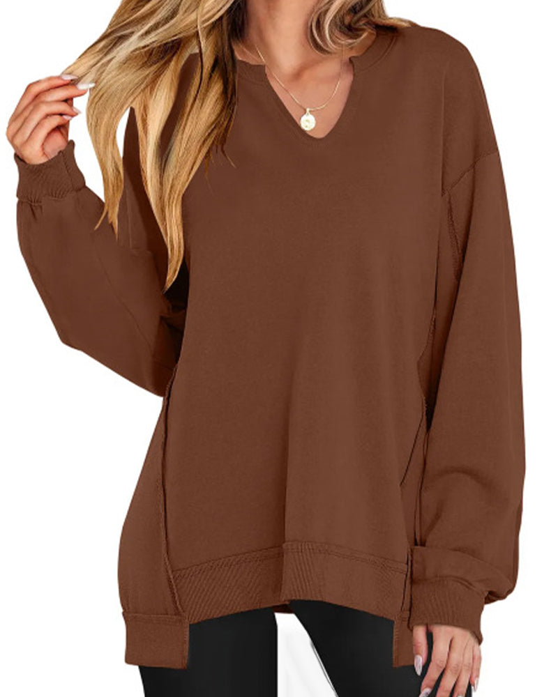 Sweat Col V Uni Loose