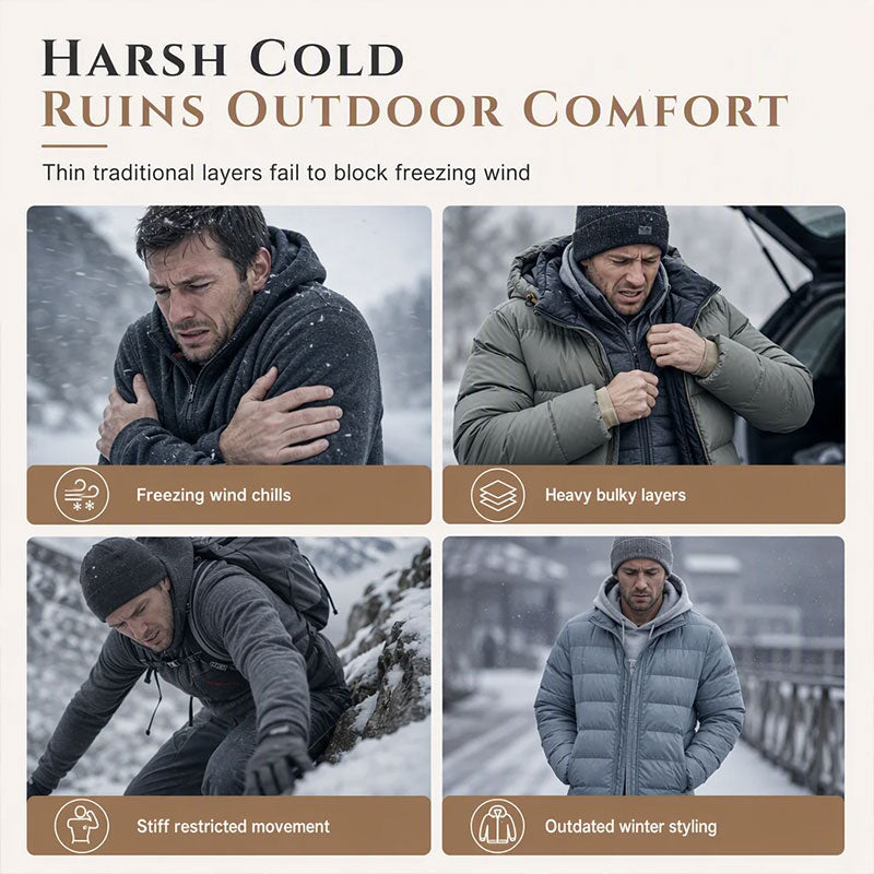 Homme Hiver Jacquard Motif Hoodie