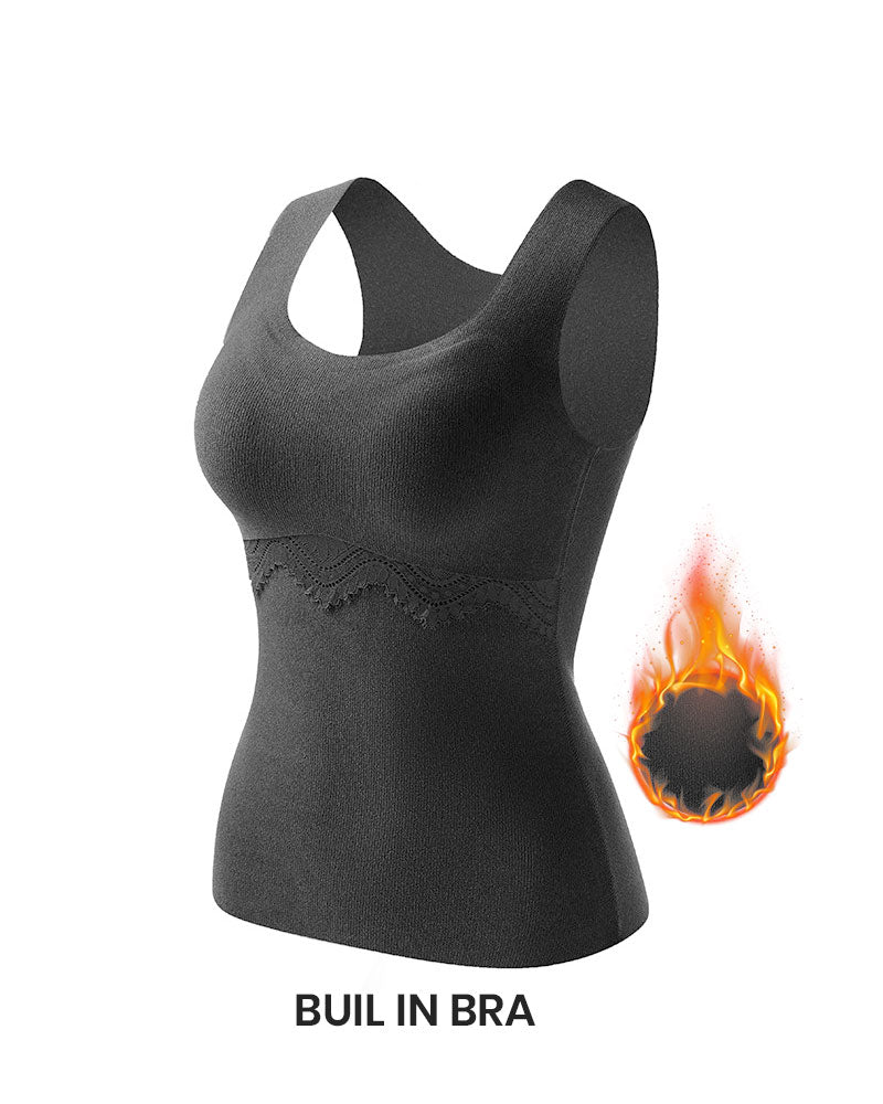 Débardeur Sans Couture Thermique Soutien-Gorge Intégré